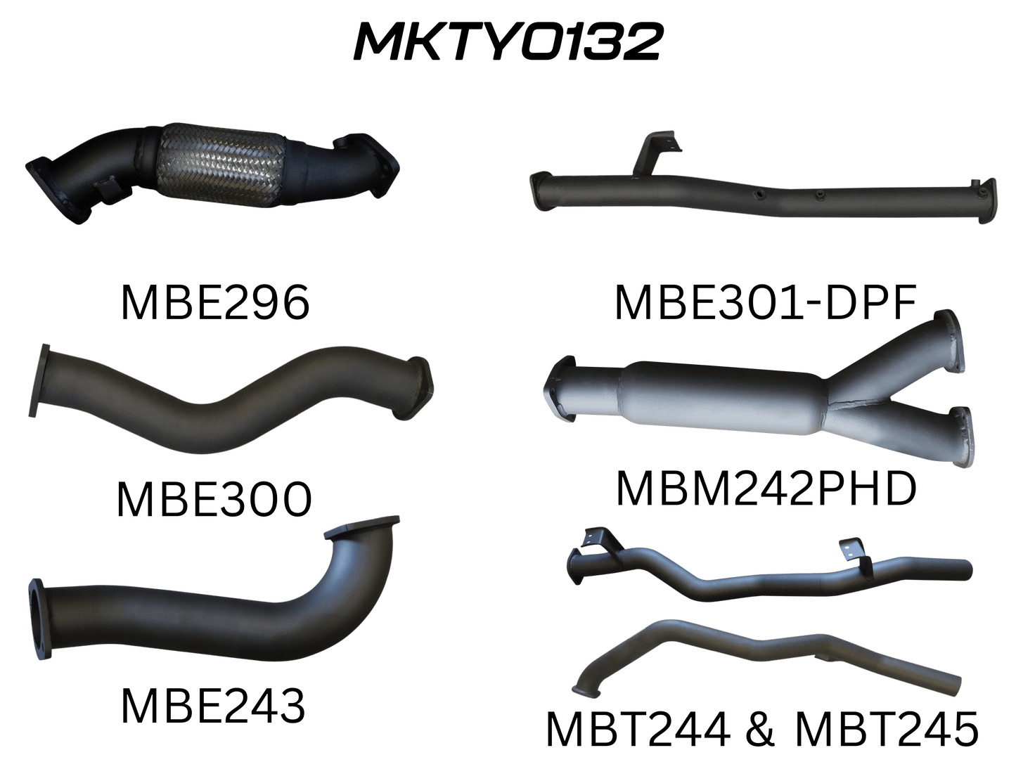 Manta Exhaust System - LandCruiser VDJ79 Dual Cab 4.5L V8 DPF Oct 2016-On - MKTY0132