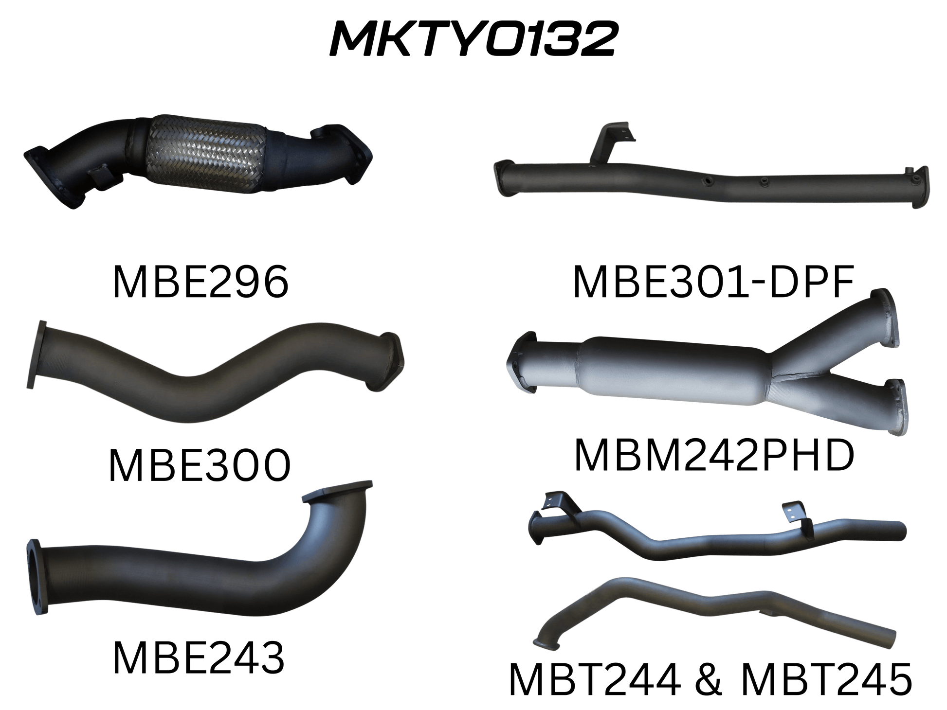 Manta Exhaust System - LandCruiser VDJ79 Dual Cab 4.5L V8 DPF Oct 2016-On - MKTY0132