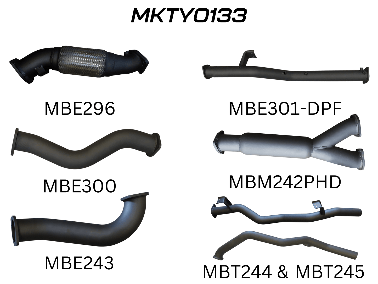 Manta Exhaust System - LandCruiser VDJ79 Dual Cab 4.5L V8 DPF Oct 2016-On - MKTY0133