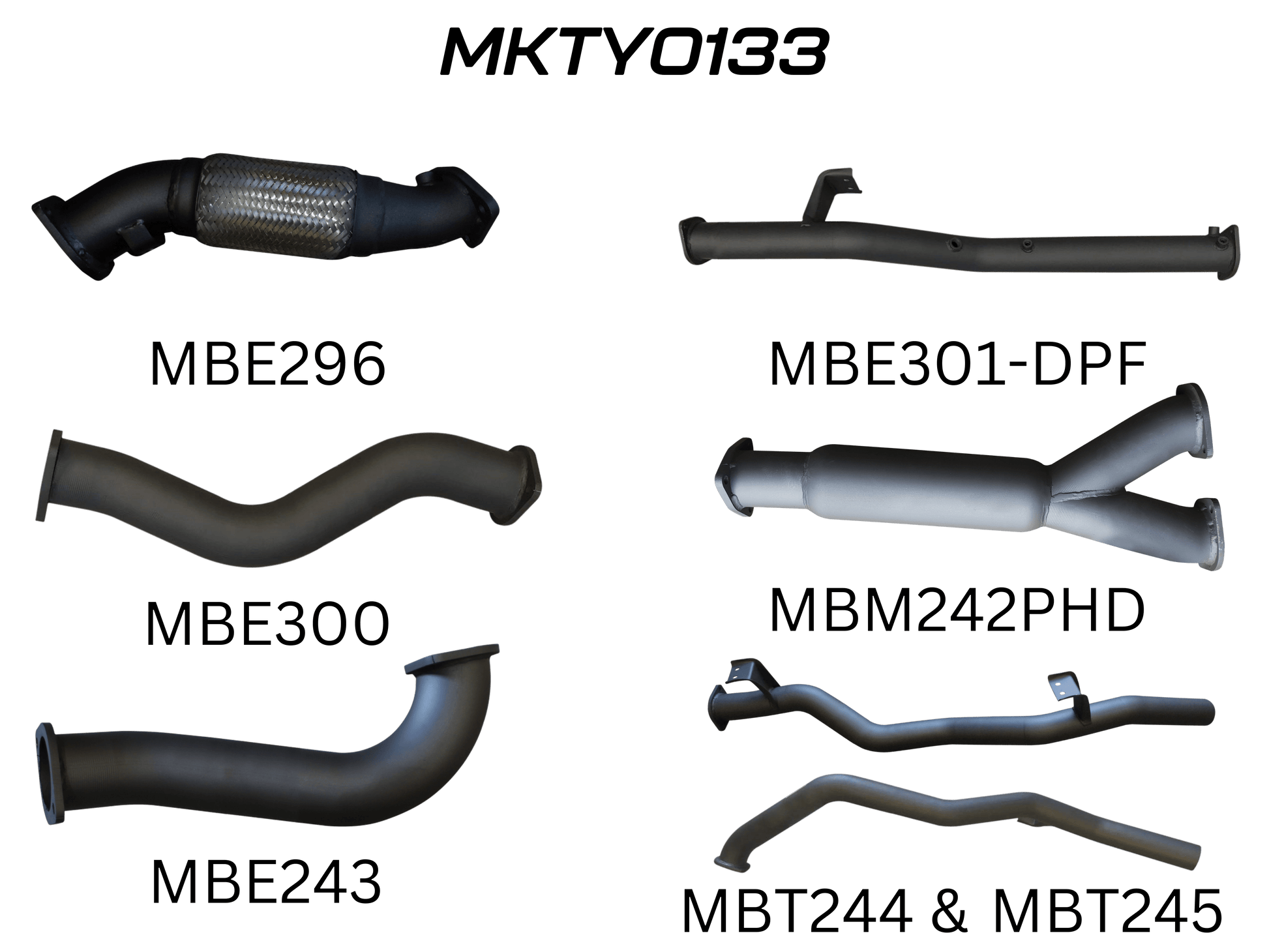 Manta Exhaust System - LandCruiser VDJ79 Dual Cab 4.5L V8 DPF Oct 2016-On - MKTY0133