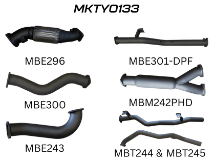 Manta Exhaust System - LandCruiser VDJ79 Dual Cab 4.5L V8 DPF Oct 2016-On - MKTY0133