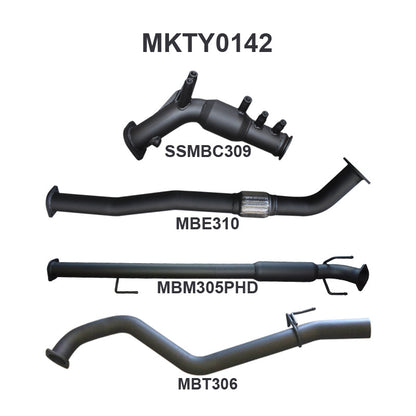 Manta Exhaust System - Hilux GUN126R / GUN125R N80 2.8L & 2.4L Turbo Diesel D4D (with DPF) 2015-On