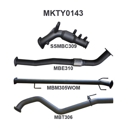Manta Exhaust System - Hilux GUN126R / GUN125R N80 2.8L & 2.4L Turbo Diesel D4D (with DPF) 2015-On