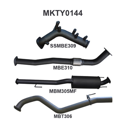 Manta Exhaust System - Hilux GUN126R / GUN125R N80 2.8L & 2.4L Turbo Diesel D4D (with DPF) 2015-On