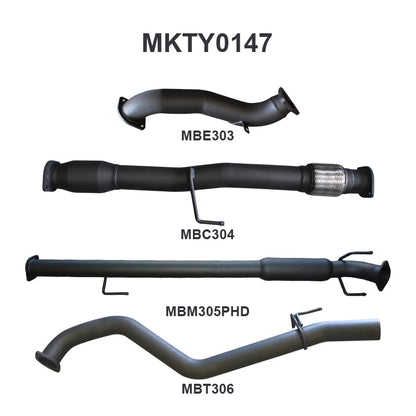 Manta Exhaust System - Hilux KUN26R / KUN16R 3.0L Turbo Diesel D4D 2005-2015