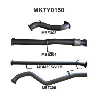 Manta Exhaust System - Hilux KUN26R / KUN16R 3.0L Turbo Diesel D4D 2005-2015