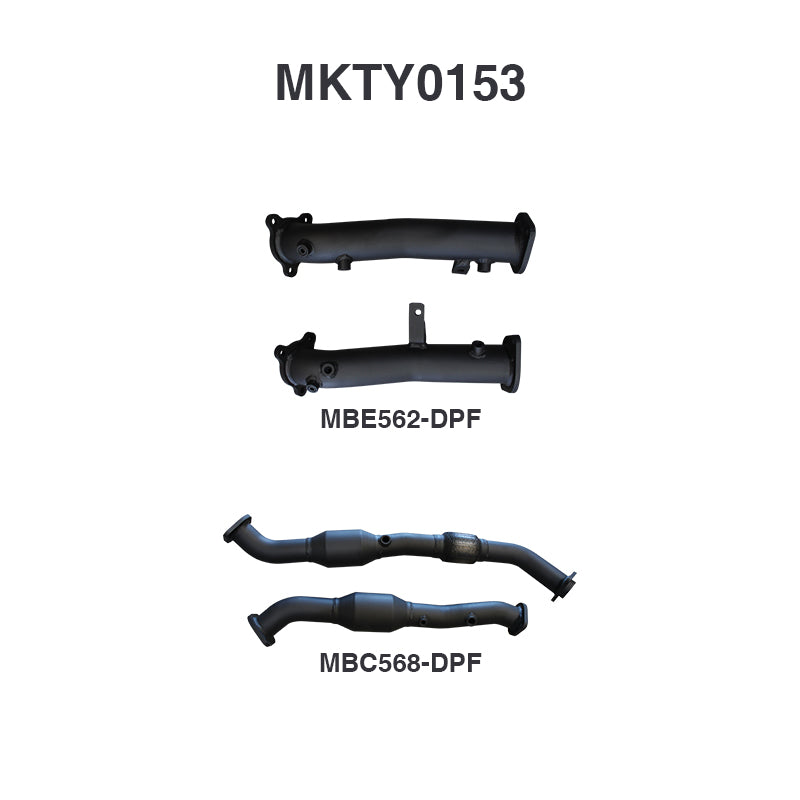 Manta Exhaust System - LandCruiser VDJ200 4.5L V8 Twin Turbo Diesel Wagon (with DPF) Oct 2015-2021