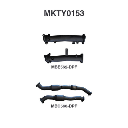 Manta Exhaust System - LandCruiser VDJ200 4.5L V8 Twin Turbo Diesel Wagon (with DPF) Oct 2015-2021