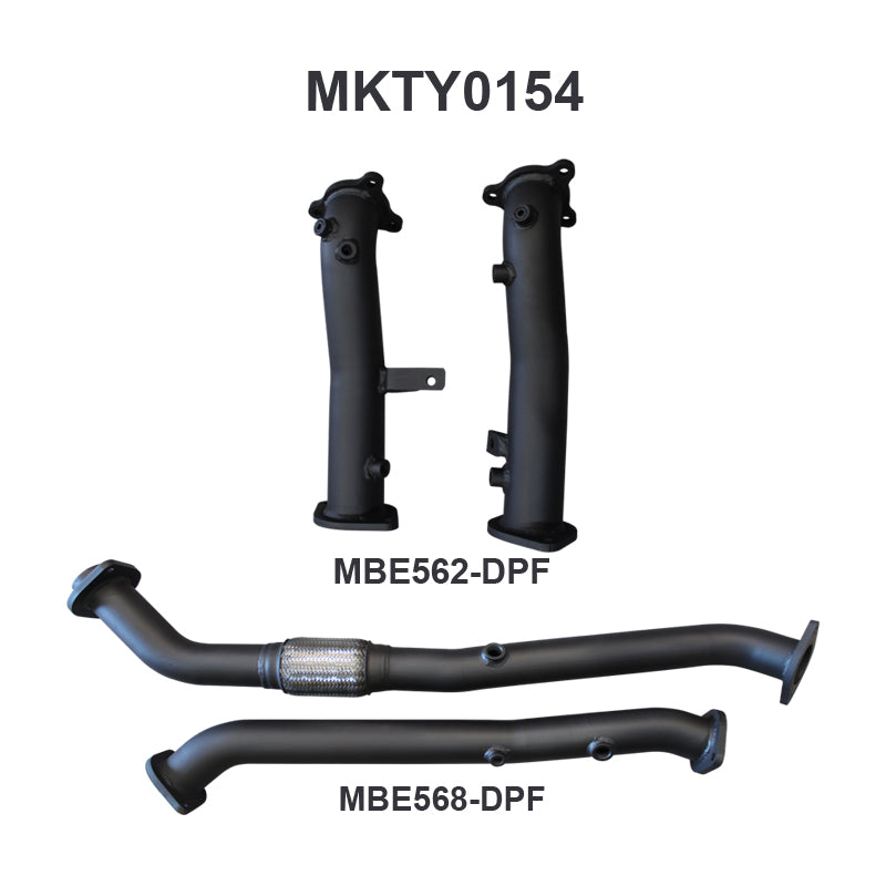 Manta Exhaust System - LandCruiser VDJ200 4.5L V8 Twin Turbo Diesel Wagon (with DPF) Oct 2015-2021