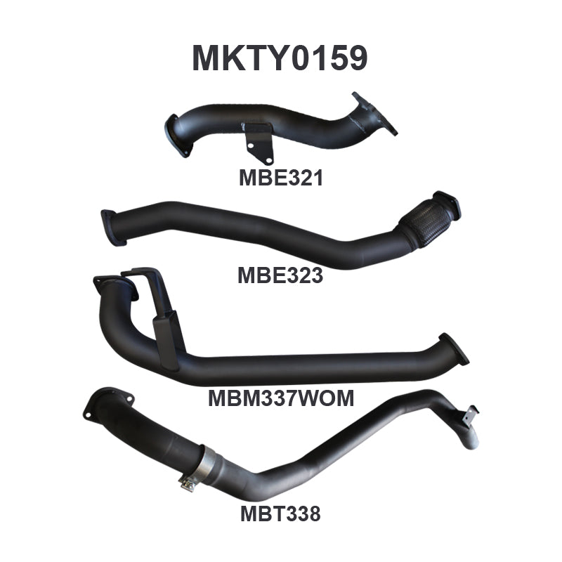 Manta Exhaust System - LandCruiser HDJ80 4.2L 1HD Turbo Diesel Wagon