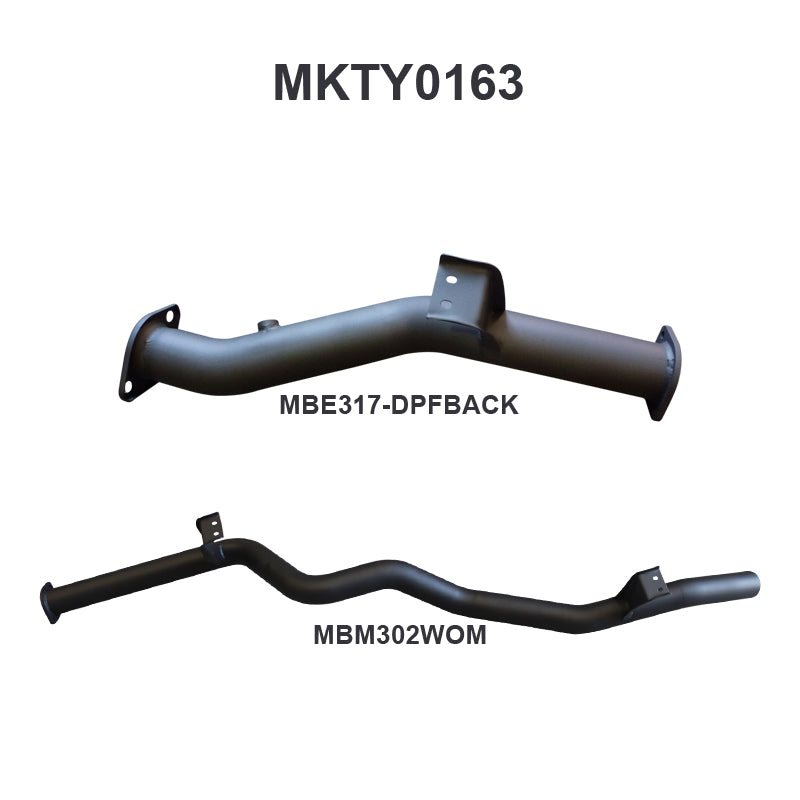 Manta Exhaust System - LandCruiser VDJ76 Wagon 4.5L V8 DPF Oct 2016-On - MKTY0163