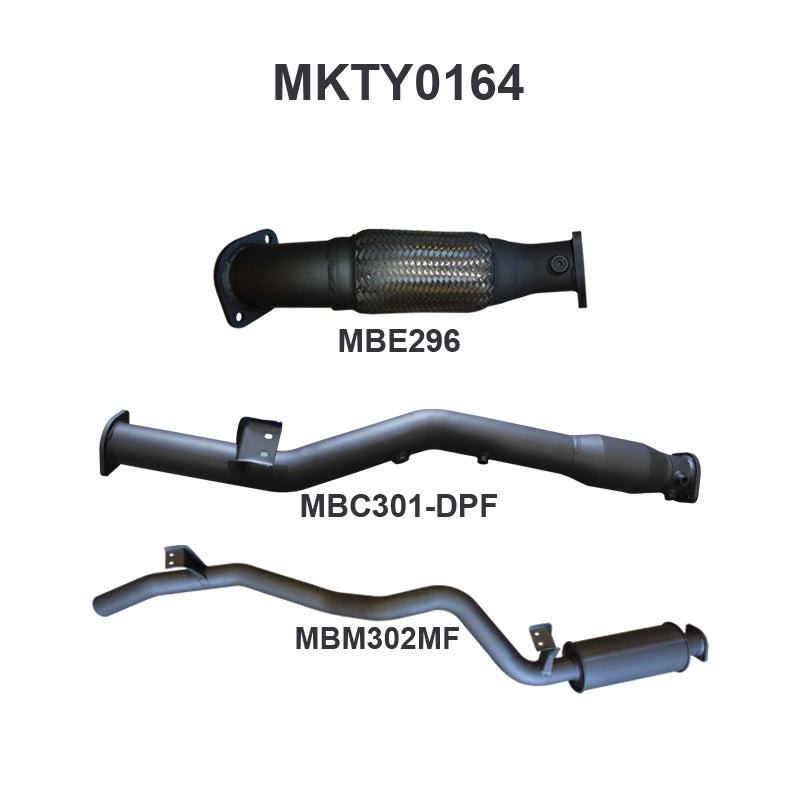 Manta Exhaust System - LandCruiser VDJ76 Wagon 4.5L V8 DPF Oct 2016-On - MKTY0164