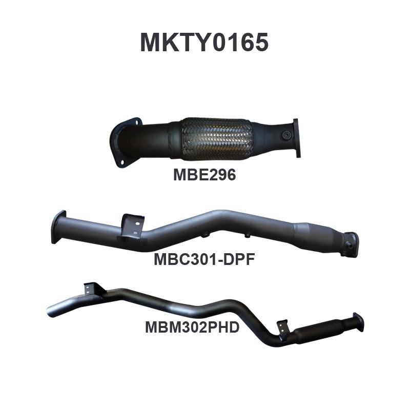Manta Exhaust System - LandCruiser VDJ76 Wagon 4.5L V8 DPF Oct 2016-On - MKTY0165
