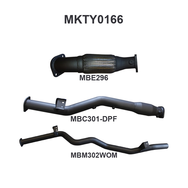Manta Exhaust System - LandCruiser VDJ76 Wagon 4.5L V8 DPF Oct 2016-On - MKTY0166