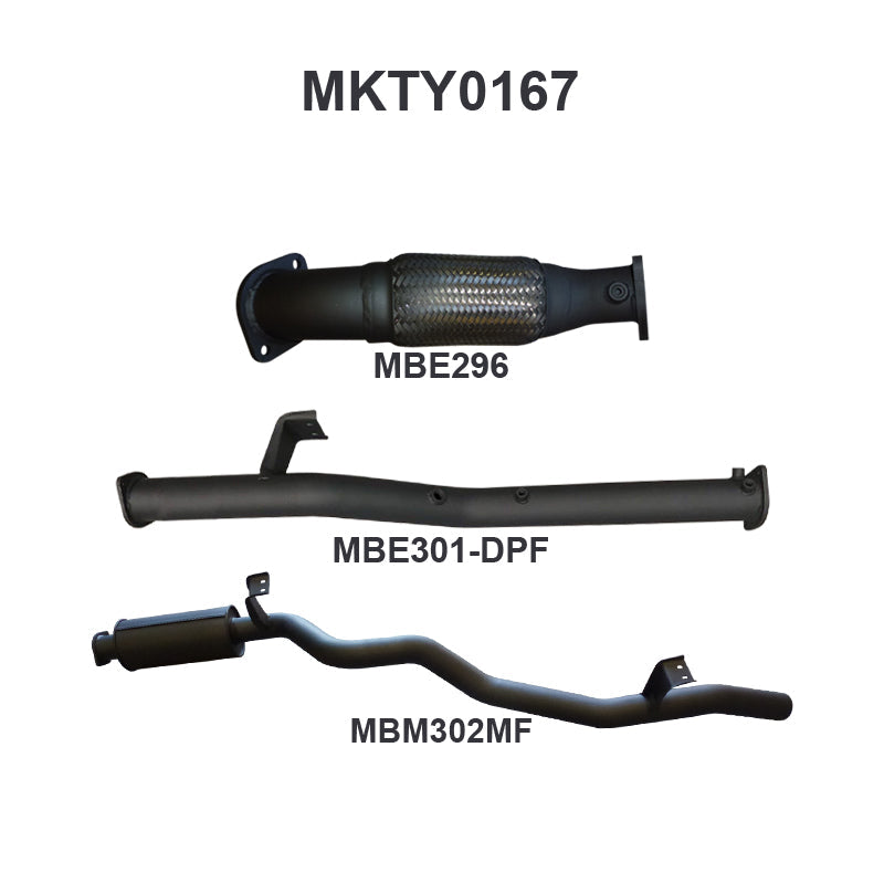 Manta Exhaust System - LandCruiser VDJ76 Wagon 4.5L V8 DPF Oct 2016-On - MKTY0167