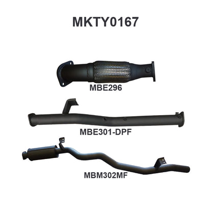 Manta Exhaust System - LandCruiser VDJ76 Wagon 4.5L V8 DPF Oct 2016-On - MKTY0167