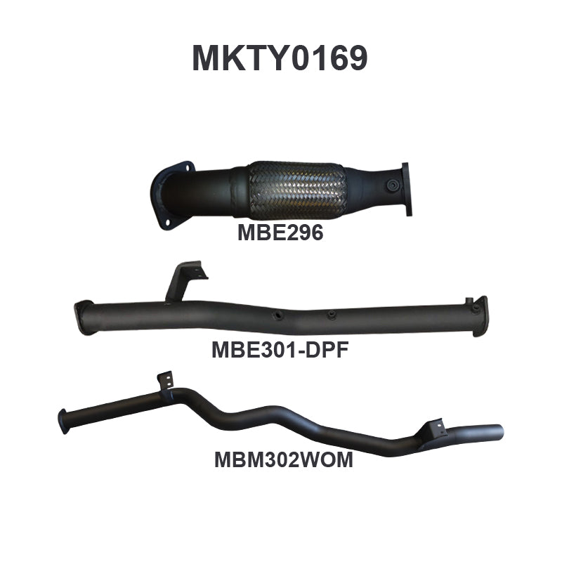 Manta Exhaust System - LandCruiser VDJ76 Wagon 4.5L V8 DPF Oct 2016-On - MKTY0169