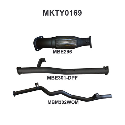 Manta Exhaust System - LandCruiser VDJ76 Wagon 4.5L V8 DPF Oct 2016-On - MKTY0169