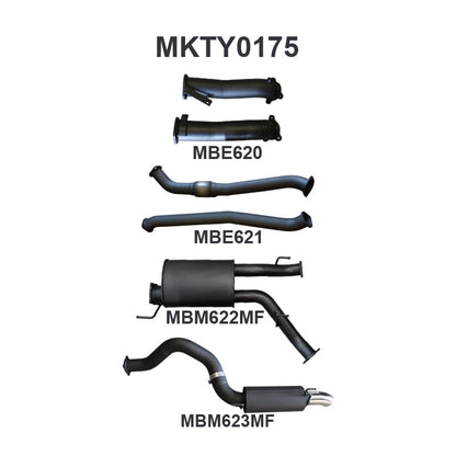 Manta Exhaust System - LandCruiser VDJ200 4.5L V8 Twin Turbo Diesel Wagon 2007-2015