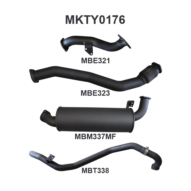 Manta Exhaust System - LandCruiser HZJ80 4.2L 1HZ Diesel Wagon - Aftermarket Turbo