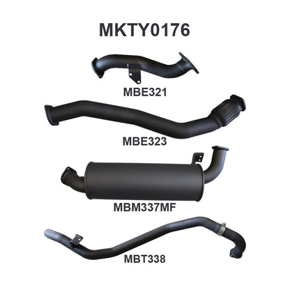 Manta Exhaust System - LandCruiser HZJ80 4.2L 1HZ Diesel Wagon - Aftermarket Turbo