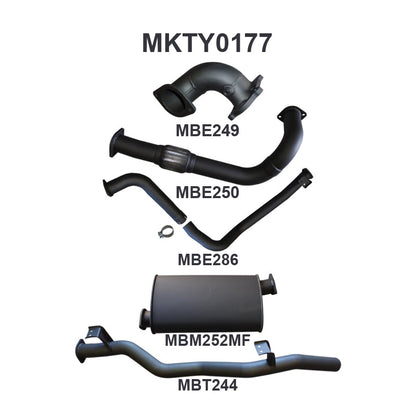 Manta Exhaust System - LandCruiser HZJ75/HZJ78 4.2L 1HZ Diesel - Aftermarket Turbo - MKTY0177