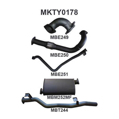 Manta Exhaust System - LandCruiser HZJ79 4.2L 1HZ Diesel Ute - Turbo Applications - MKTY0178