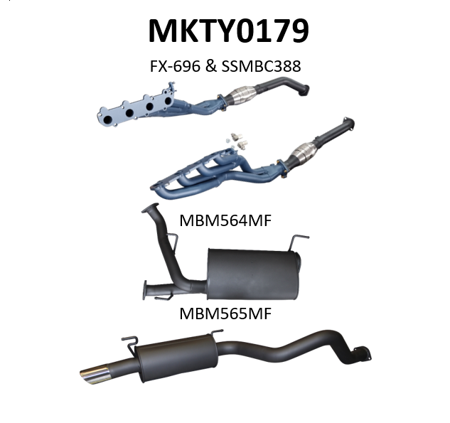 Manta Exhaust System - LandCruiser UZJ200 4.7L V8 Petrol Wagon