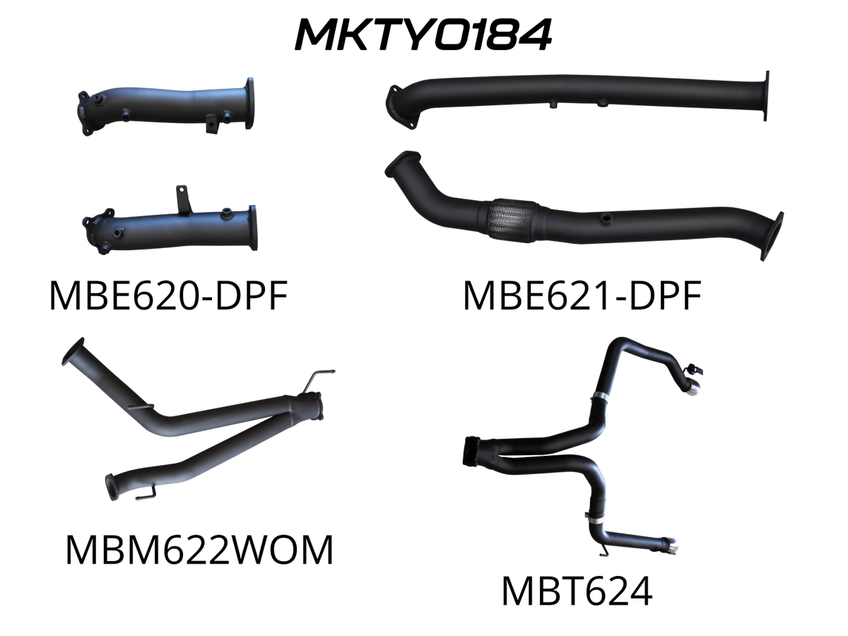 Manta Exhaust System - LandCruiser VDJ200 4.5L V8 Twin Turbo Diesel Wagon (with DPF) Oct 2015-2021