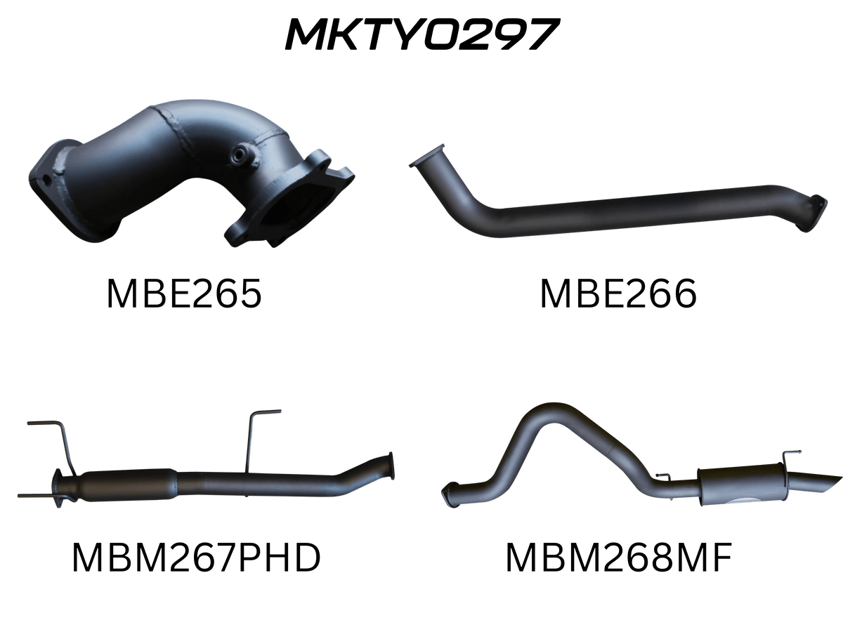 Manta Exhaust System - LandCruiser HDJ100 4.2L 1HD Turbo Diesel Wagon