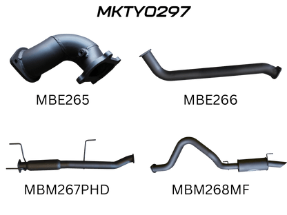 Manta Exhaust System - LandCruiser HDJ100 4.2L 1HD Turbo Diesel Wagon