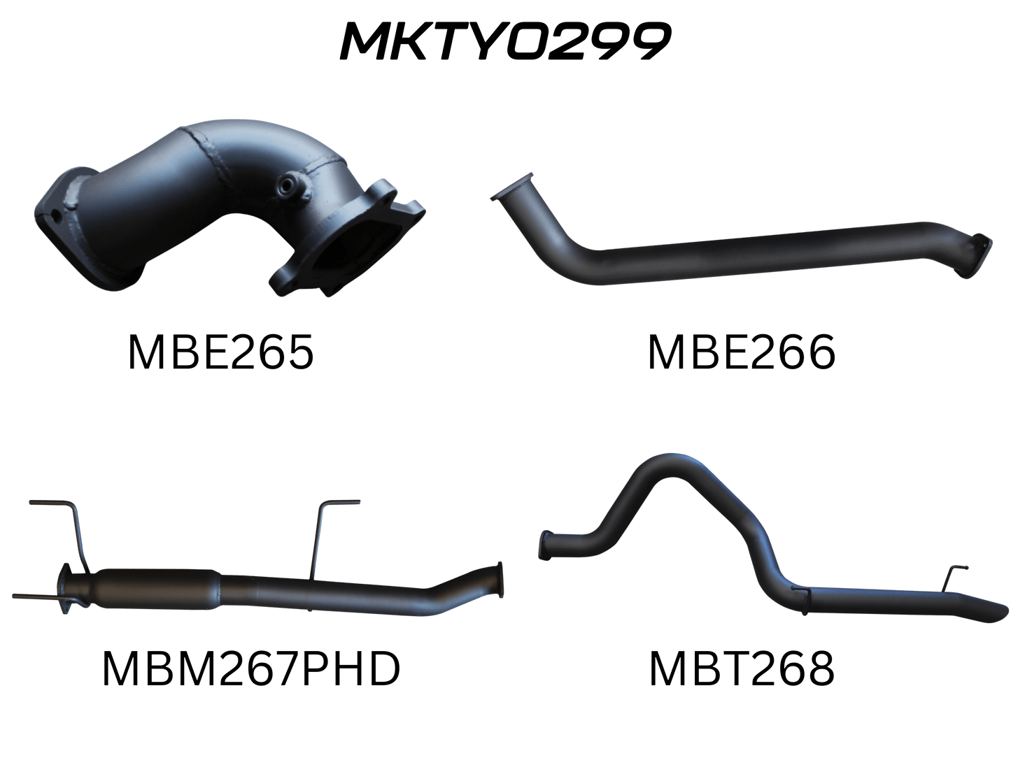 Manta Exhaust System - LandCruiser HDJ100 4.2L 1HD Turbo Diesel Wagon