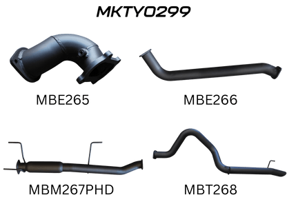 Manta Exhaust System - LandCruiser HDJ100 4.2L 1HD Turbo Diesel Wagon