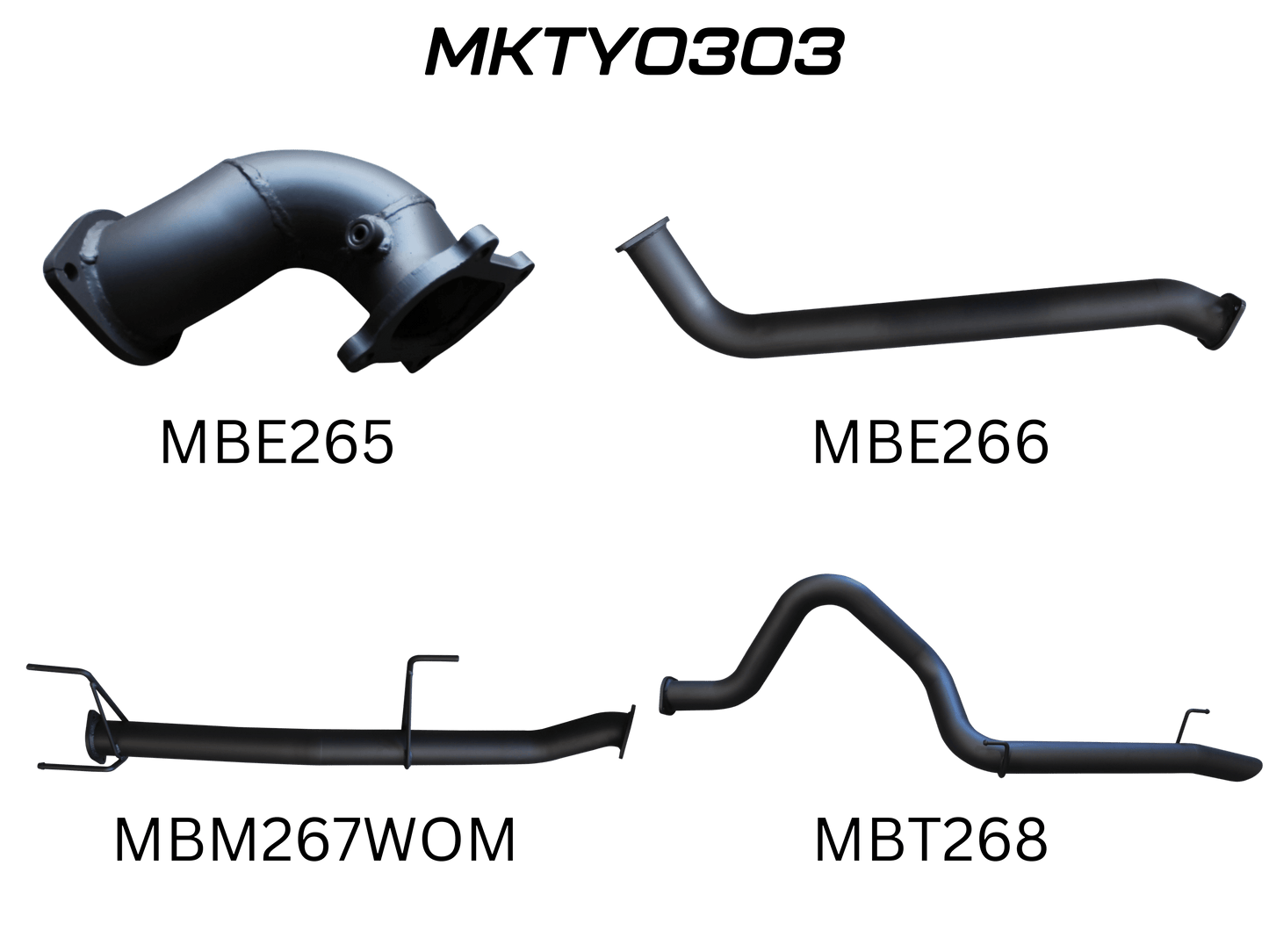 Manta Exhaust System - LandCruiser HDJ100 4.2L 1HD Turbo Diesel Wagon