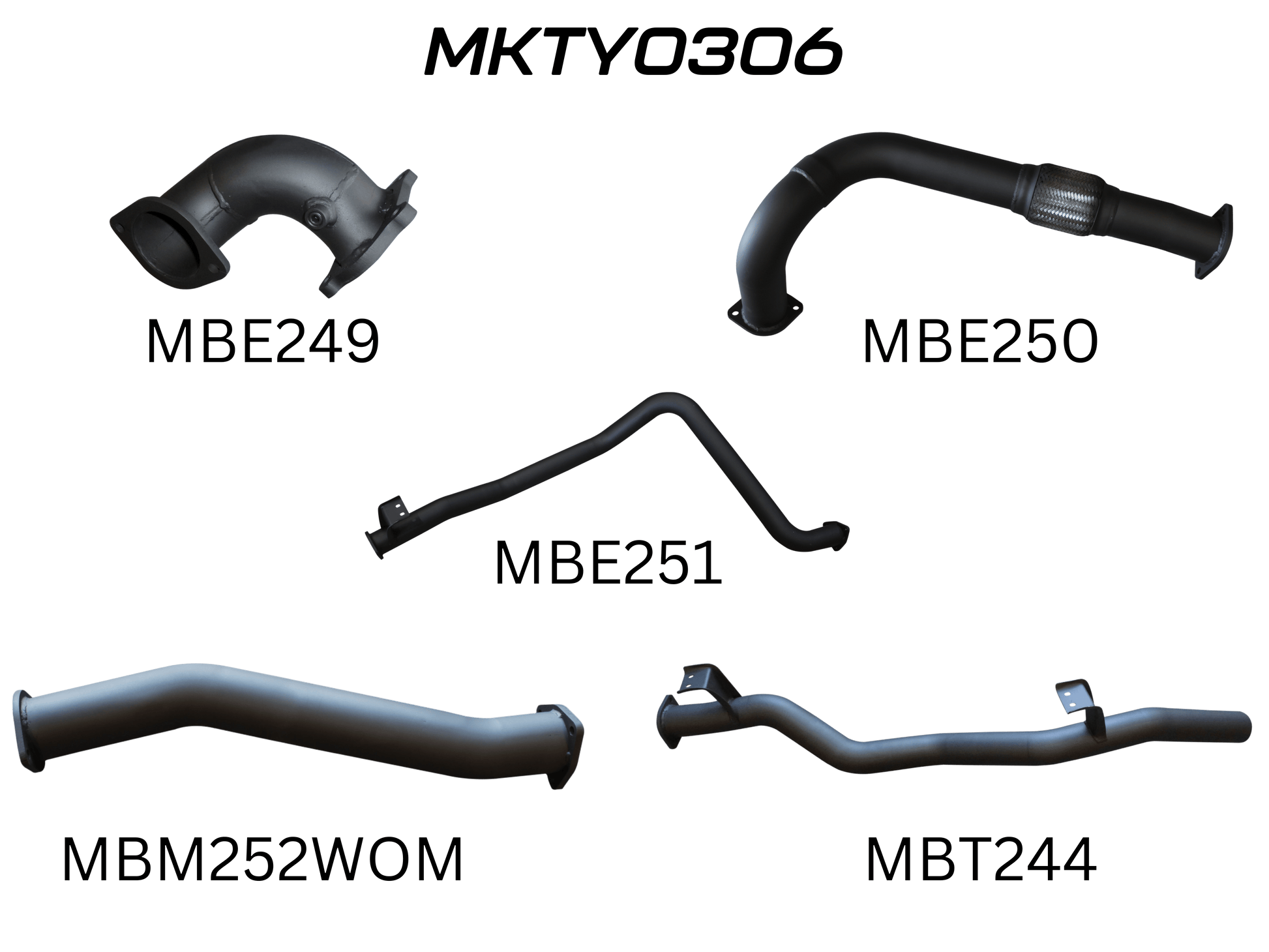 Manta Exhaust System - LandCruiser HDJ79 4.2L 1HD Turbo Diesel Ute - MKTY0306
