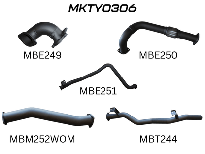 Manta Exhaust System - LandCruiser HDJ79 4.2L 1HD Turbo Diesel Ute - MKTY0306