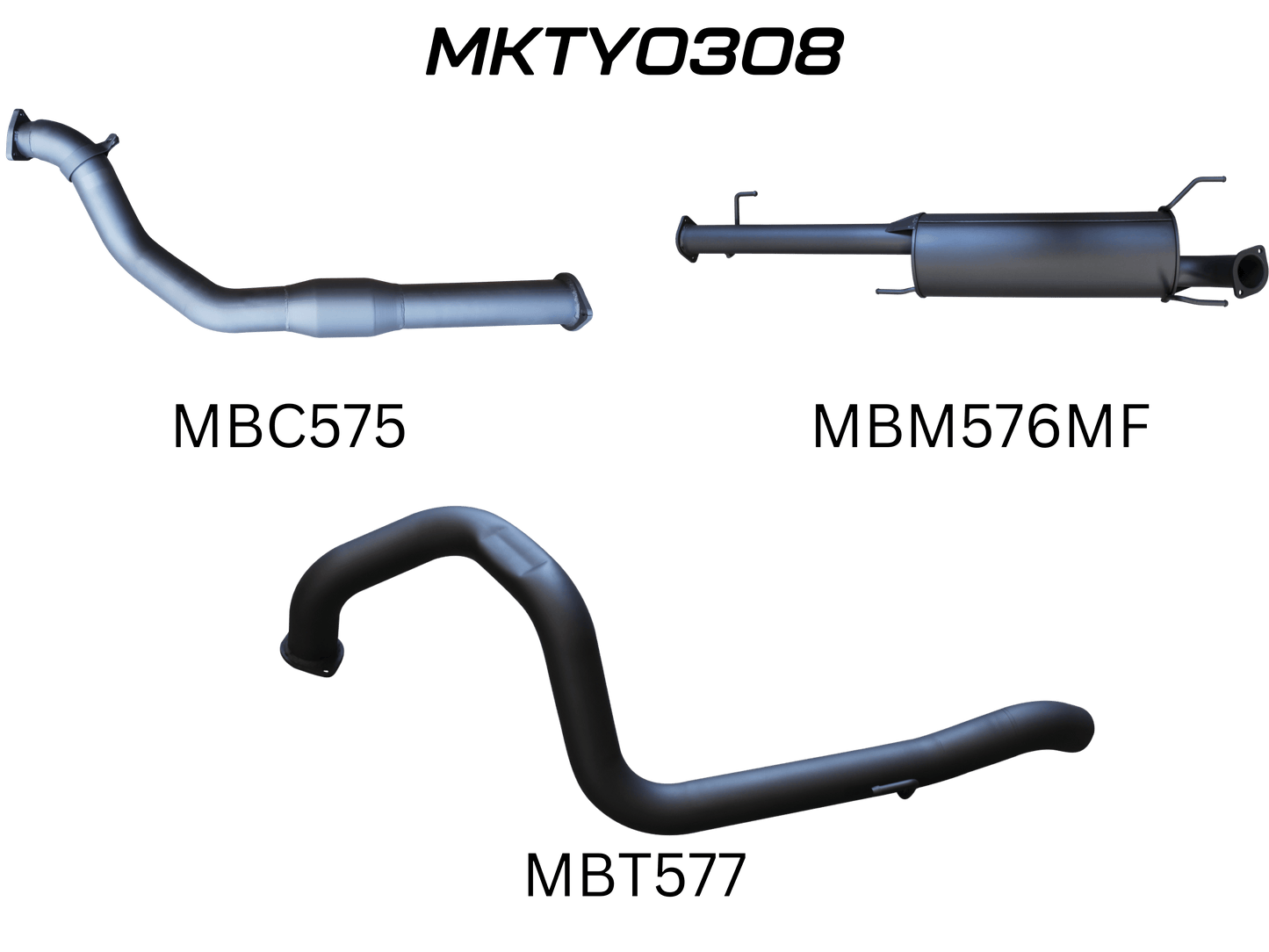 Manta Exhaust System - Prado KDJ120R / KDJ150R 3.0L Turbo Diesel Sep 2007-Sep 2015
