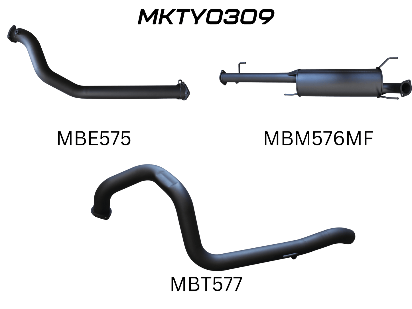 Manta Exhaust System - Prado KDJ120R / KDJ150R 3.0L Turbo Diesel Sep 2007-Sep 2015