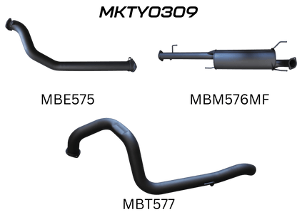 Manta Exhaust System - Prado KDJ120R / KDJ150R 3.0L Turbo Diesel Sep 2007-Sep 2015