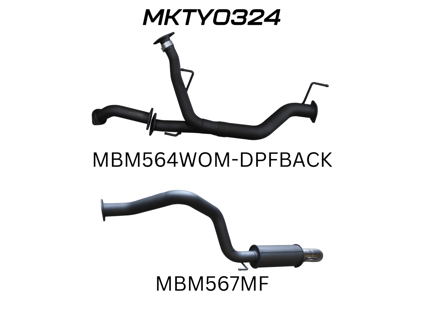 Manta Exhaust System - LandCruiser VDJ200 4.5L V8 Twin Turbo Diesel Wagon (with DPF) Oct 2015-2021