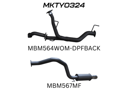 Manta Exhaust System - LandCruiser VDJ200 4.5L V8 Twin Turbo Diesel Wagon (with DPF) Oct 2015-2021