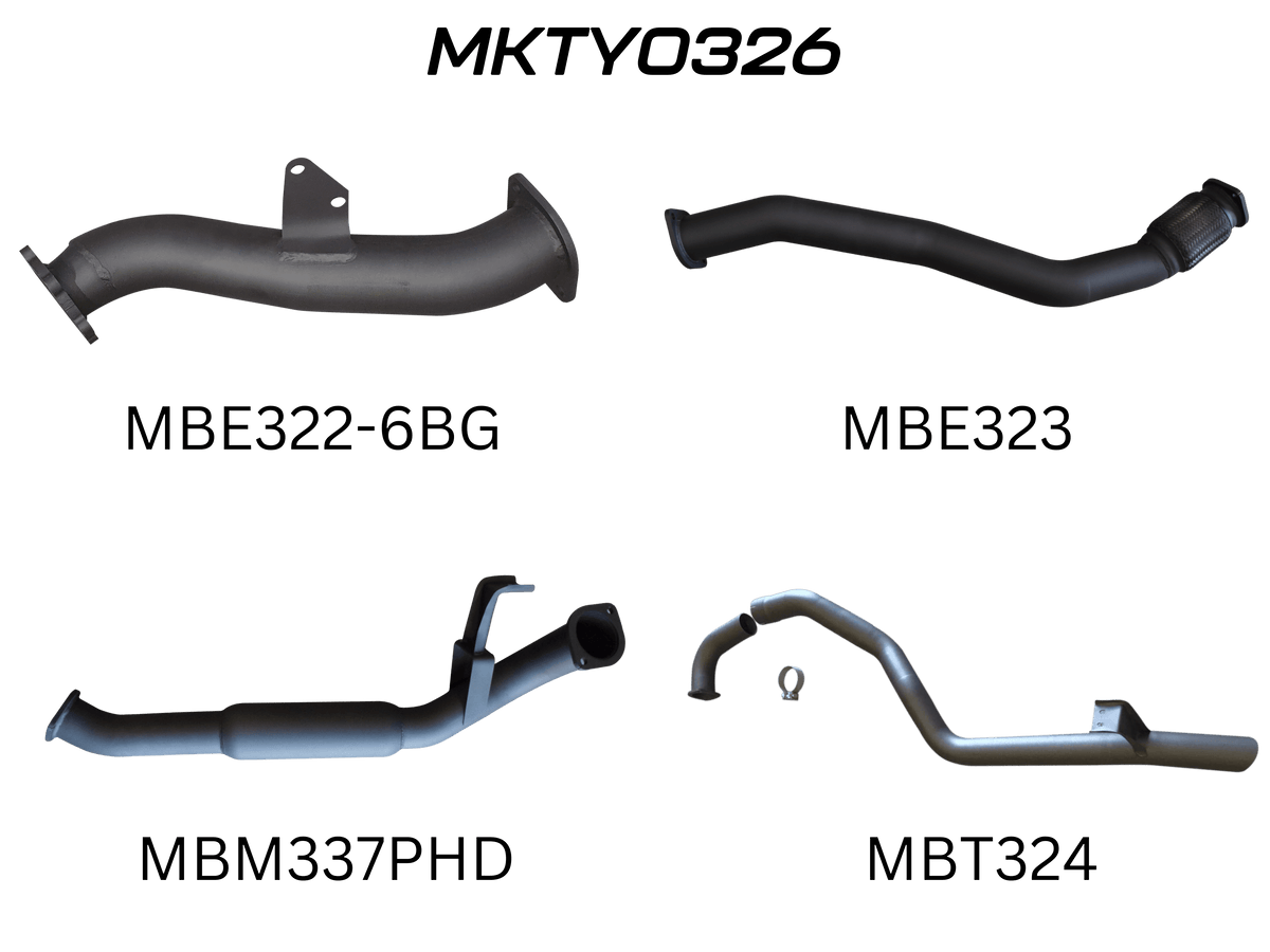 Manta Exhaust System - LandCruiser HZJ105 4.2L 1HZ Diesel Wagon - Aftermarket Turbo
