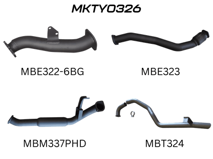 Manta Exhaust System - LandCruiser HZJ105 4.2L 1HZ Diesel Wagon - Aftermarket Turbo