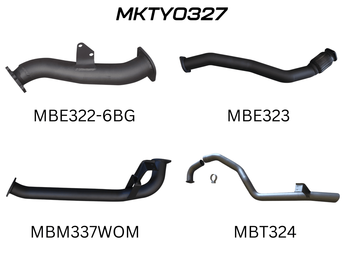 Manta Exhaust System - LandCruiser HZJ105 4.2L 1HZ Diesel Wagon - Aftermarket Turbo