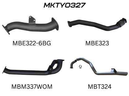 Manta Exhaust System - LandCruiser HZJ105 4.2L 1HZ Diesel Wagon - Aftermarket Turbo