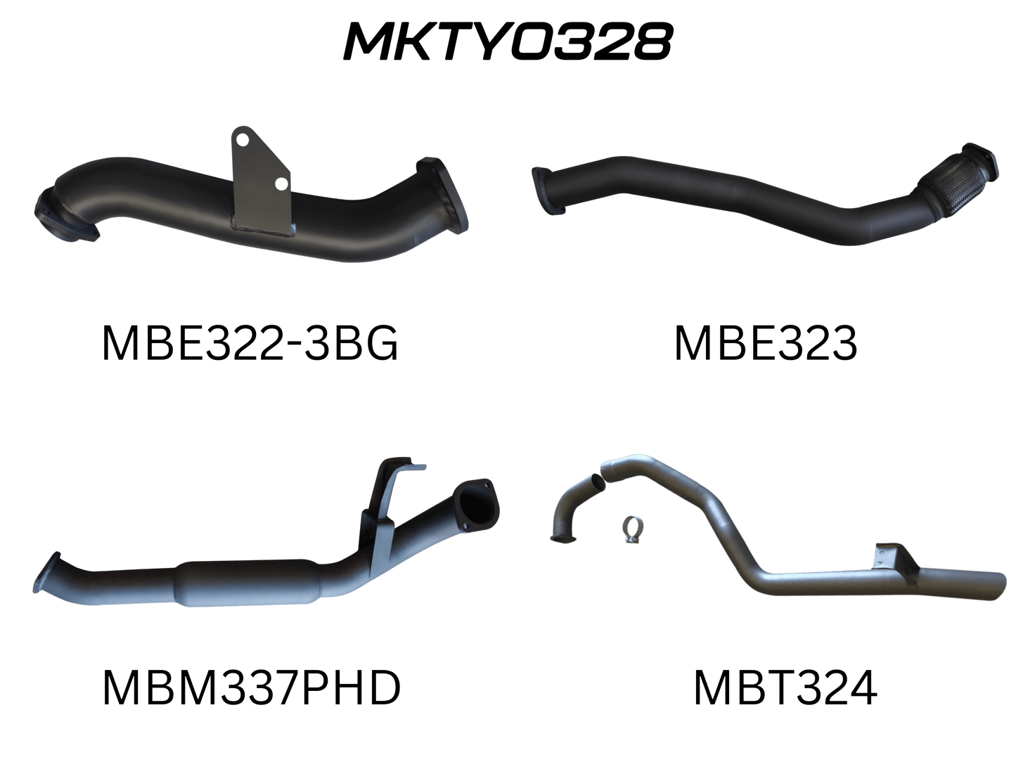 Manta Exhaust System - LandCruiser HZJ105 4.2L 1HZ Diesel Wagon - Aftermarket Turbo