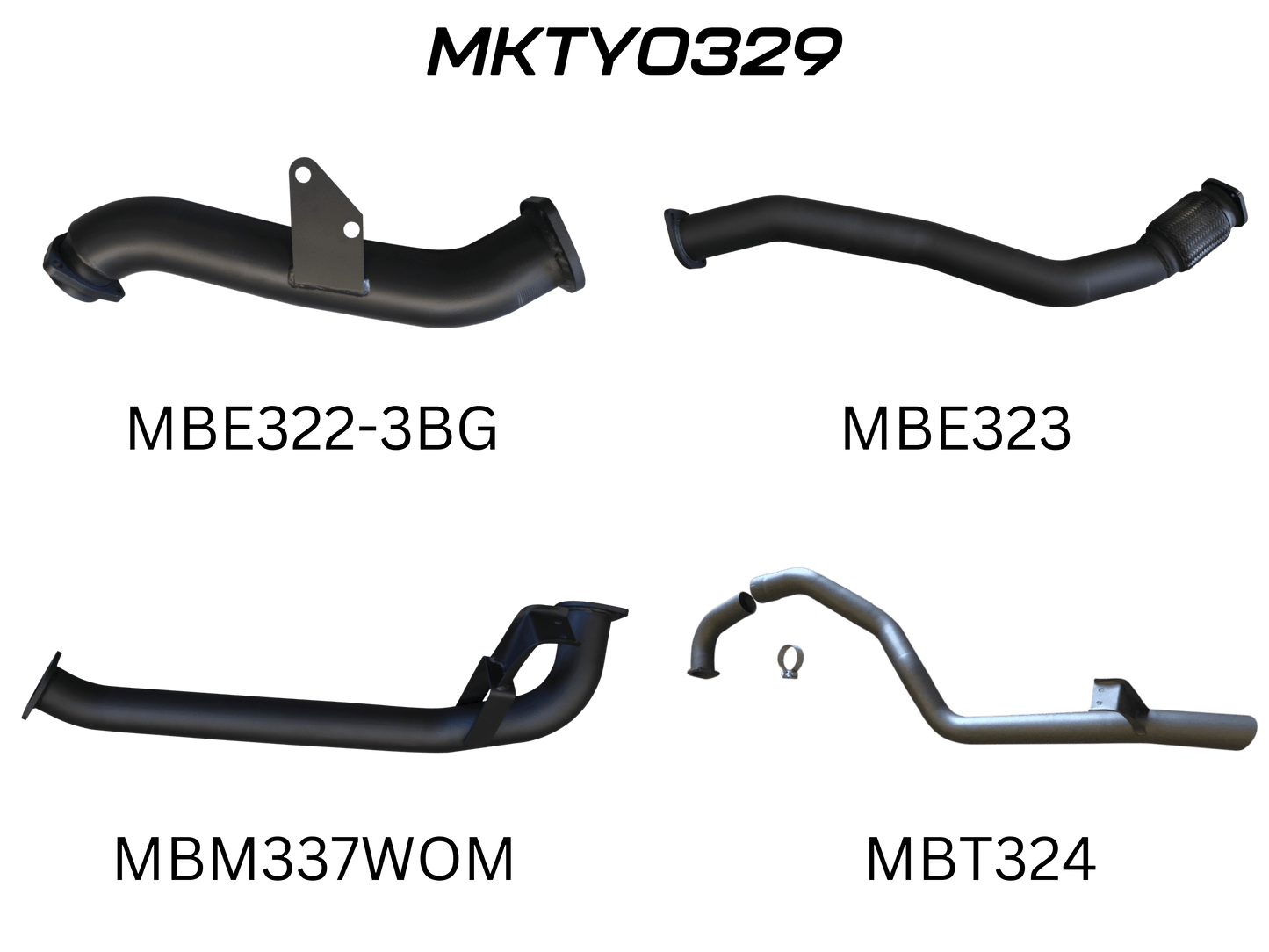 Manta Exhaust System - LandCruiser HZJ105 4.2L 1HZ Diesel Wagon - Aftermarket Turbo