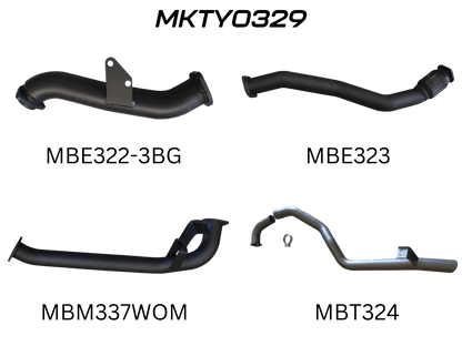 Manta Exhaust System - LandCruiser HZJ105 4.2L 1HZ Diesel Wagon - Aftermarket Turbo