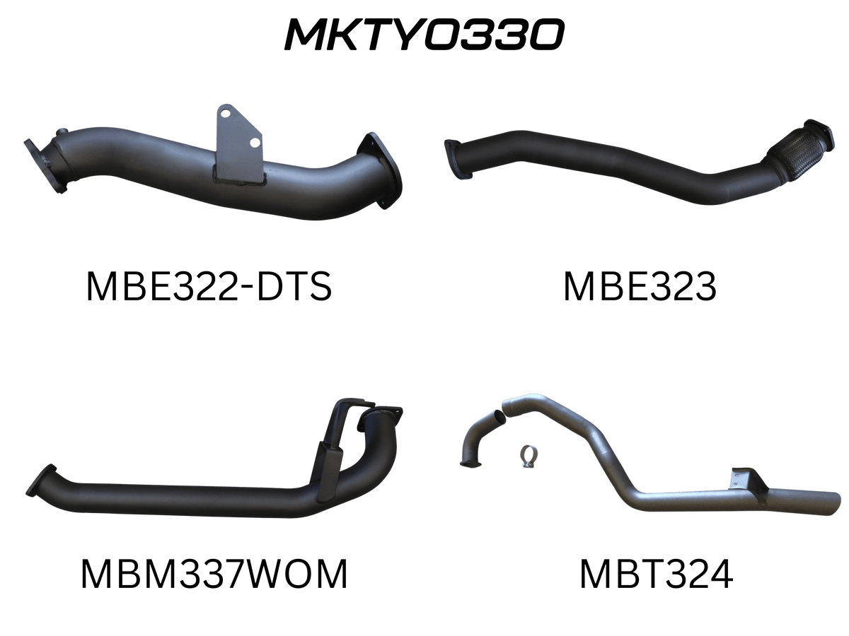 Manta Exhaust System - LandCruiser HZJ105 4.2L 1HZ Diesel Wagon - Aftermarket Turbo