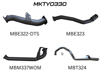 Manta Exhaust System - LandCruiser HZJ105 4.2L 1HZ Diesel Wagon - Aftermarket Turbo